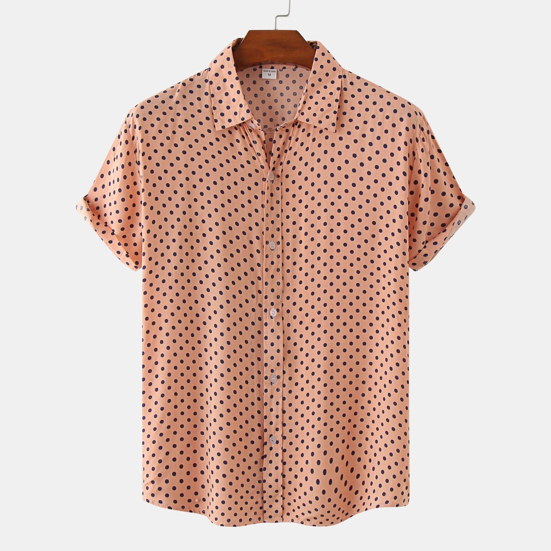 Katoenen Overhemd met Korte Mouwen en Print