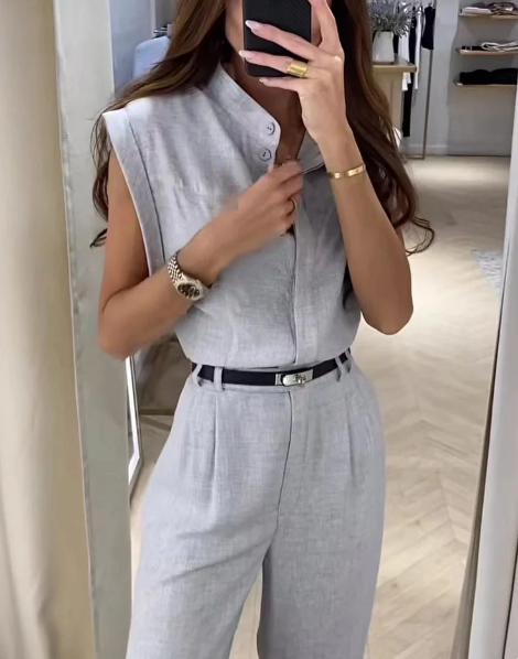 Dames Overhemd en Pantalon Set